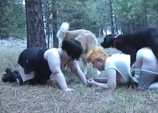 Dirty fat bitches are enjoying bestial sex