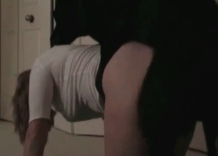Bestial sex with a sexy black puppy