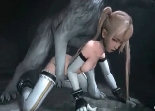 Amazing 3D bestiality with a nice girl