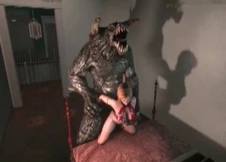 Filthy as fuck 3D beast and a hot babe