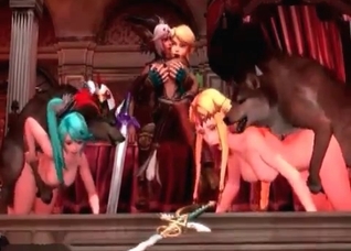 Awesome brutal bestial gangbang