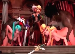 Awesome brutal bestial gangbang