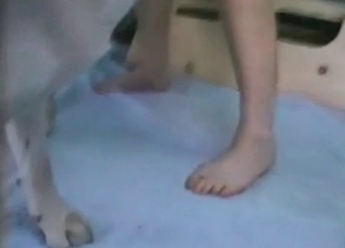 Brutal babe and her hot doggy