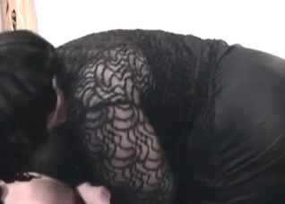 Dirty pussy is being fucked by a dog