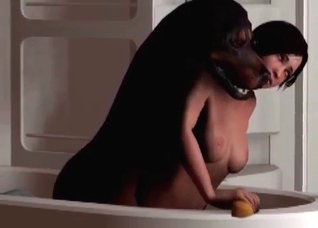 Amazing Doberman fucks a sexy chick