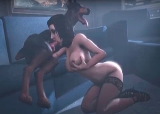 Crazy as hell bestiality action