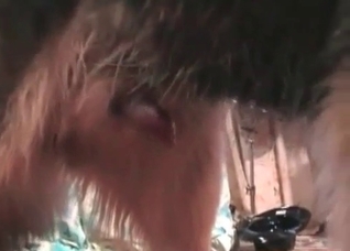 Awesome girl is being fucked by a dog