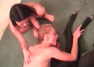 Blonde is sucking a hot dog dick