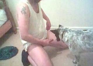 Sexy hound is blowing a small dick