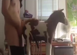 Solo weeb is going to fuck a horse toy hard