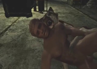 Blonde guy fucks a bear and a dog (animated)