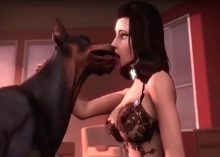 Babe is enjoying filthy 3D bestiality