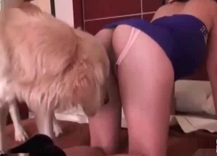 Impressive zoophile and her animal