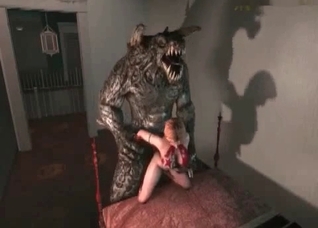 Filthy as fuck 3D beast and a hot babe