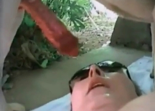 Filthy doggy is cumming in her mouth