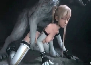 Amazing 3D bestiality with a nice girl