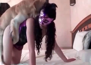 Big retriever fucks a nice-looking girl