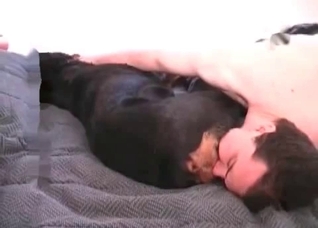 Sexy dark dog is being fucked hard