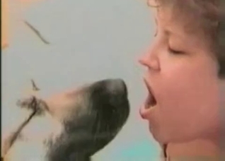 Dog licker is giving a nice cunnilingus