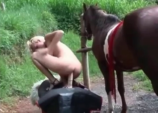 Perverted bestial action in close-up