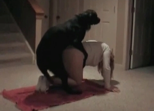 Bestial sex with a sexy black puppy