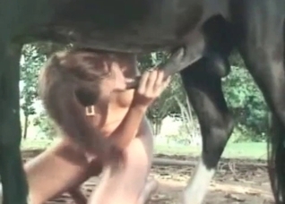 Anal action starring a nice zoophile