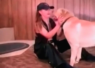 Lovely police doggy fucks a zoophile girl